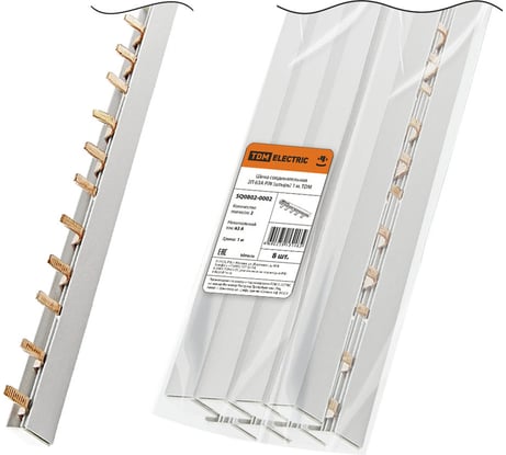 Соединительная шина TDM ELECTRIC 2П 63A PIN штырь 1 метр SQ0802-0002