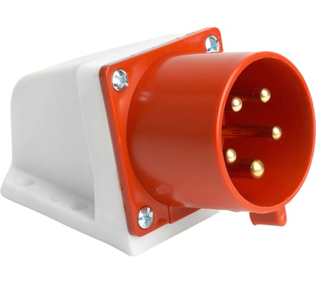 Вилка угловая STEKKER ST-525 32А 380В 3P PEN IP44, PPG32-525-4 49449