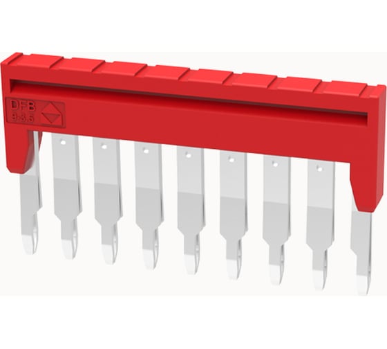 Перемычка втычная для клемм ds Degson 9 полюсов, красная, упак. 10шт. DFB9-3.5-16-00Z(H) 1