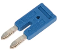 Перемычка штекерная втычная для клемм ds Degson 2 полюса, синяя, упак. 10шт. DFB2-5.2-12-00Z(H)