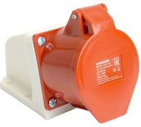 Розетка стационарная STEKKER ST-125 32А 380В 3P PE N IP44, RST32-125-4 49437