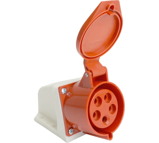 Розетка стационарная STEKKER ST-125 32А 380В 3P PE N IP44, RST32-125-4 49437