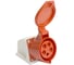 Розетка стационарная STEKKER ST-125 32А 380В 3P PE N IP44, RST32-125-4 49437 2