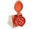 Розетка стационарная STEKKER ST-113 16А 220В 2P PE IP44, RST16-113-4 49434 2