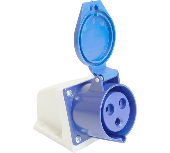 Розетка стационарная STEKKER ST-123 32А 220В 2P PE IP44, RST32-123-44, RST32- 49433
