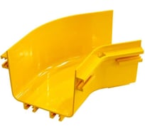 Горизонтальный поворот 45 оптического лотка LANMASTER 120 мм, желтый LAN-OT120-HC45