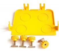 Торцевая заглушка оптического лотка LANMASTER 120 мм и кабельного спуска LAN-OT120-OB, с отверстием под трубу 42 мм, желтая LAN-OT120-ND-T42