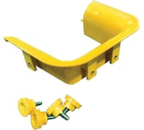 Торцевая накладка оптического лотка LANMASTER 360 мм, желтая LAN-OT360-TS