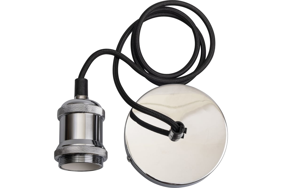 Патрон с проводом Jazzway RETRO PLC 01 E27 230V, 1M Electrosilvering ...