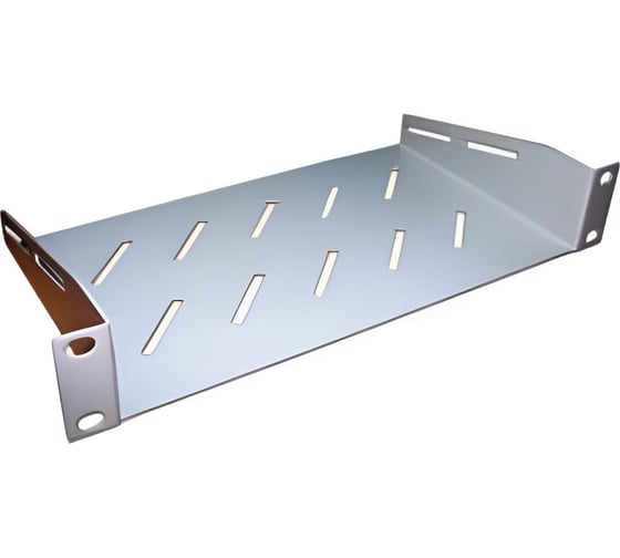 Полка фронтальная для шкафа 10" TWT 1U, глубиной 120 мм, серая TWT-CBW10-SF120-1U-GY