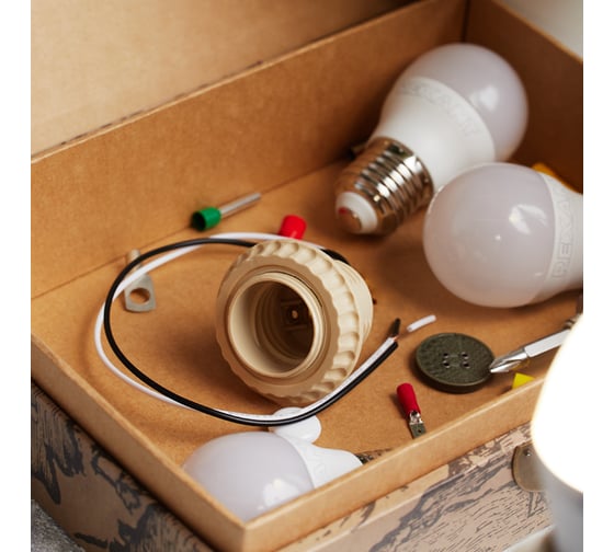 Патрон E27 REXANT с проводом 20 см белый 11-8875 - выгодная цена ...