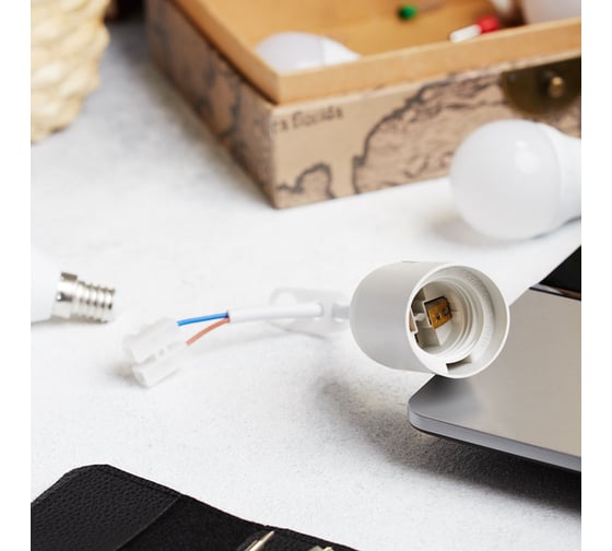 Подвесной патрон REXANT с клеммной колодкой E27 белый 11-8801 ...