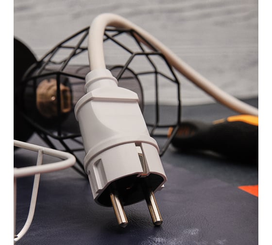 Прямая вилка PROconnect с/з белая 16 А 11-1057-1