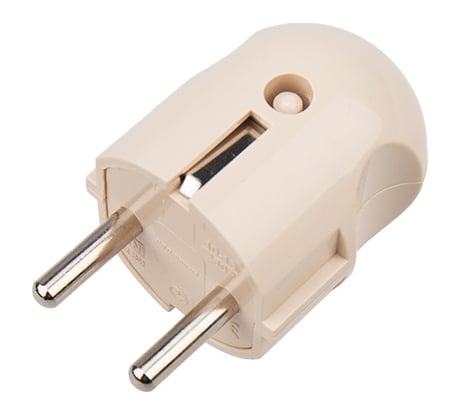 Прямая вилка PROconnect с/з кремовая 16 А 11-8531-4