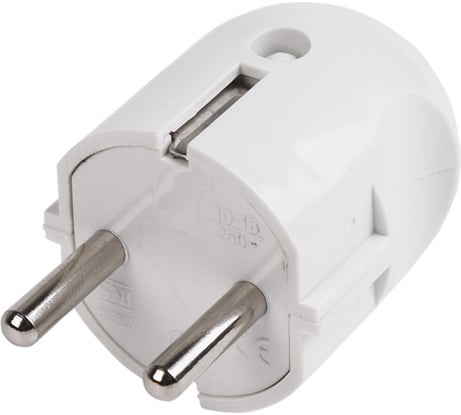 Прямая вилка PROconnect с/з белая 16 А 11-8531