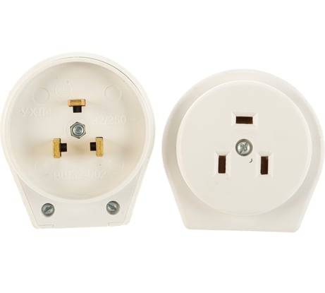 Вилка с розеткой STEKKER разборные скрытой установки с заземлением для плит 250В 32А PPG32-50-20 39016