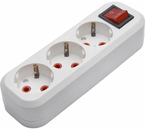 Переносная розетка STEKKER на 3 гнезда с выключателем с заземл 250В 16A IP20 PST16-311-20 39014