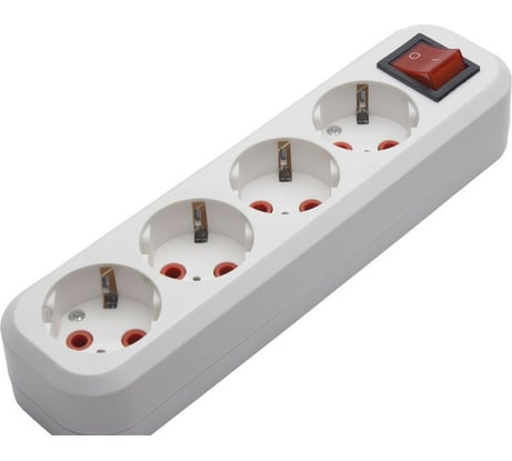 Переносная розетка STEKKER на 4 гнезда с выключателем с заземл 250В 16A IP20 PST16-411-20 39015