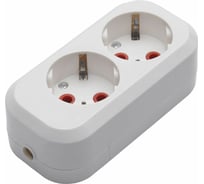 Переносная разборная розетка STEKKER 2 гнезда с заземлением 250В 16A IP20 белая PST16-210-20 39010