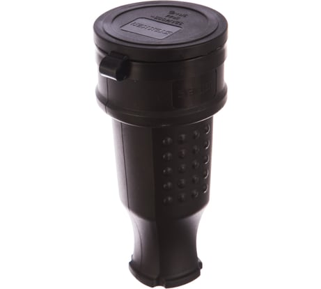 Розетка STEKKER 1 местная c заземлением 3+1, с крышкой, каучук 400В, 32А, IP44, черная RST32-21-44 39021