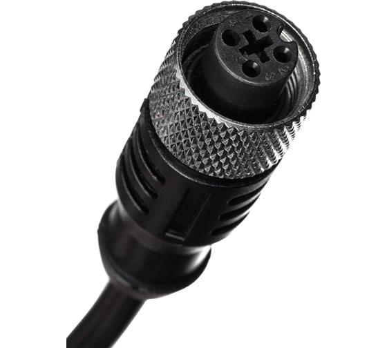 Кабель с разъёмом Prompower 2 метра, Разъём M12 прямой, 4-pin KJTJ12S4LY