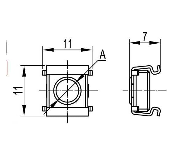 Гайка DKC, закладная, М6, 50шт CM230600