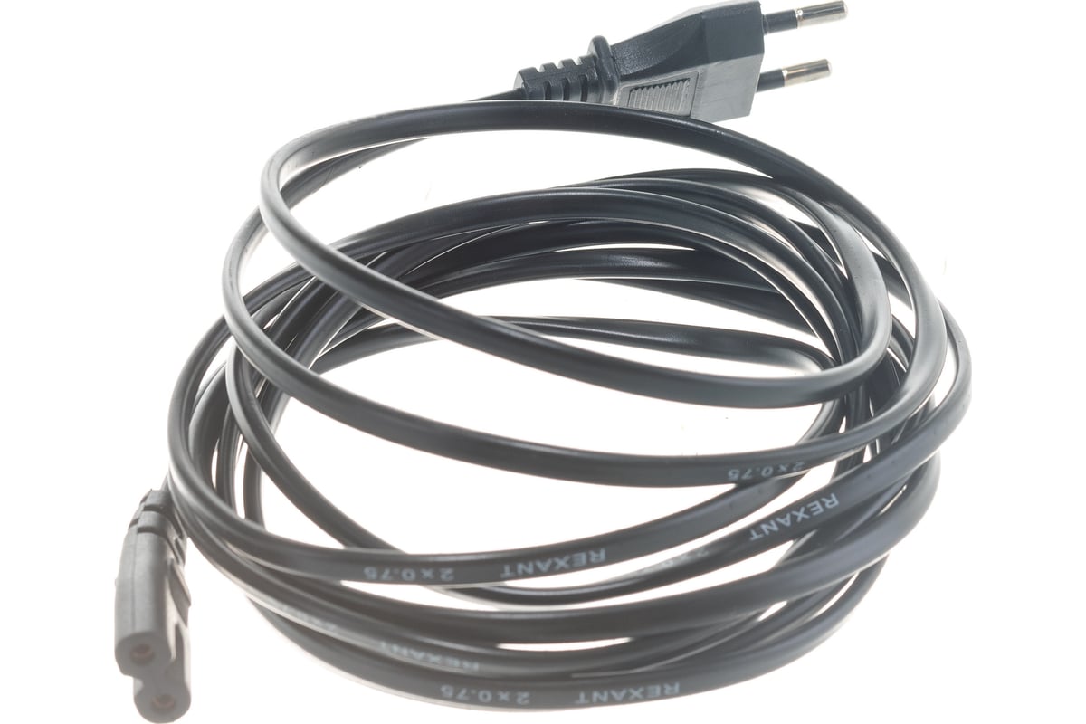  шнур REXANT вилка - евроразъем С7, кабель 2x0,75 кв.мм, длина 3 .