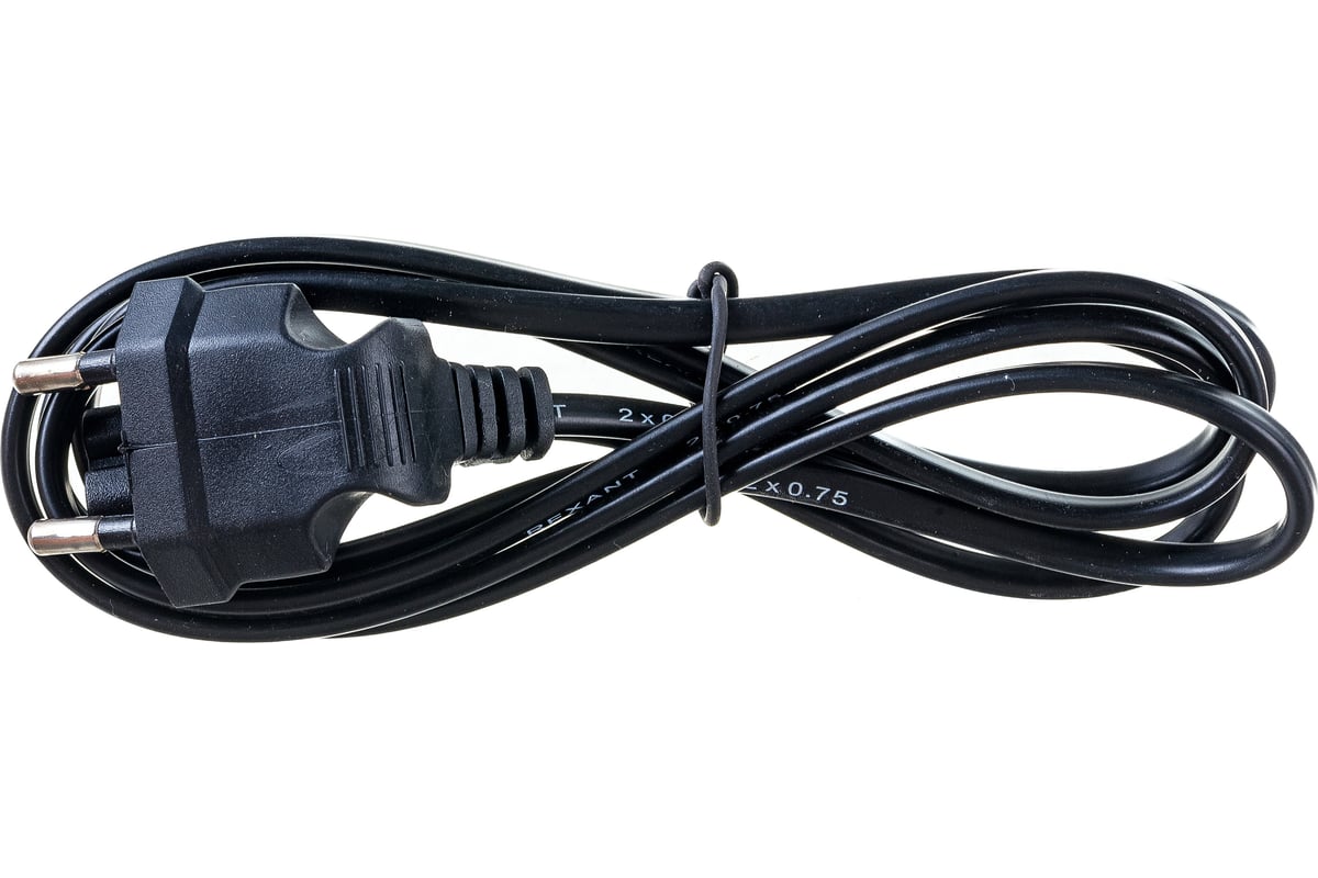  шнур REXANT вилка угловая - евроразъем С7, кабель 2x0,75 кв.мм .
