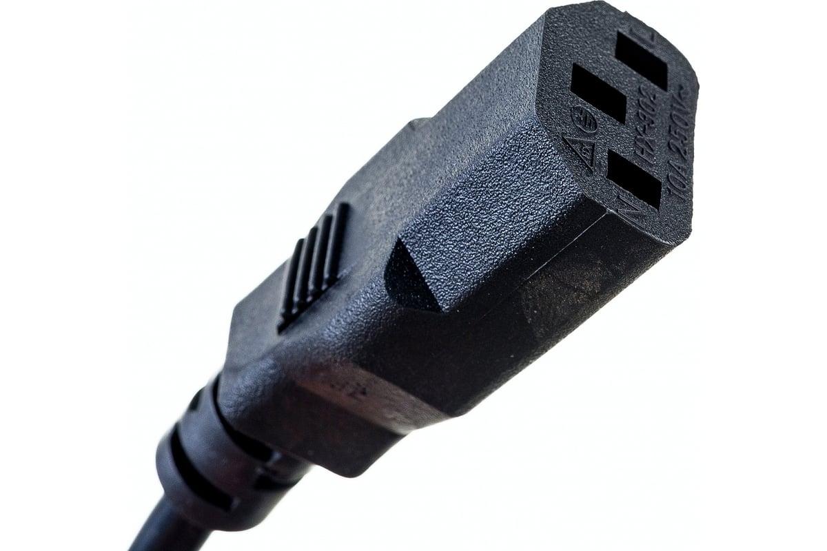 Сетевой шнур REXANT евровилка угловая - евроразъем С13, кабель 3x0,75 ...