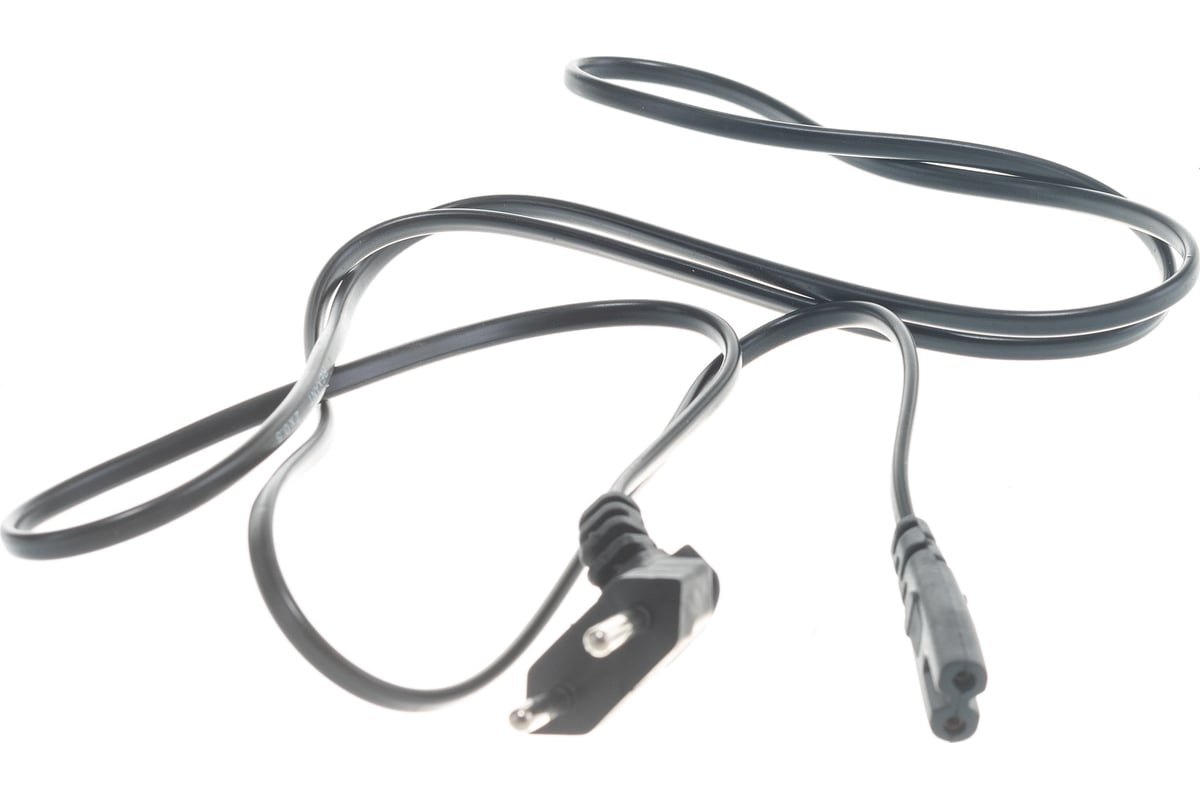 Сетевой шнур REXANT вилка угловая - евроразъем С7, кабель 2x0,5 кв.мм .