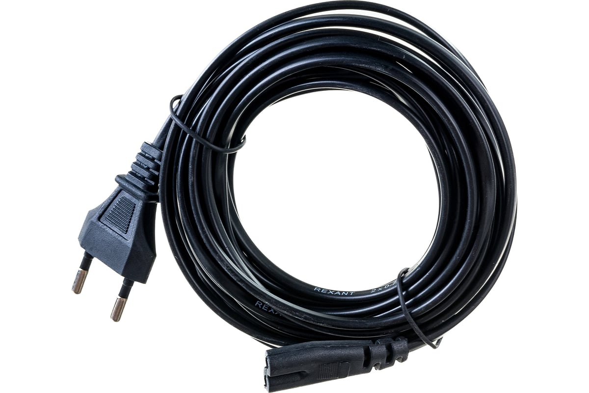  шнур REXANT вилка - евроразъем С7, кабель 2x0,75 кв.мм, длина 5 .