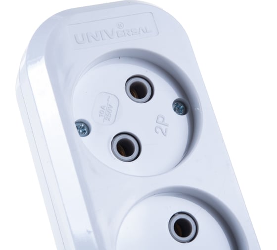 Колодка UNIVersal 6 гнезд, б/з AБС-пластик E206