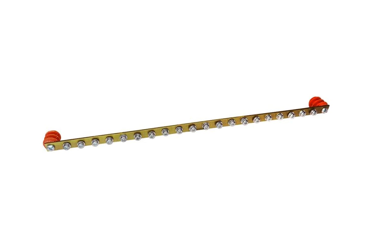 Шина заземления TWT 19", медная 482x15x3 мм, 20 контактов TWT-EBARH-1U ...