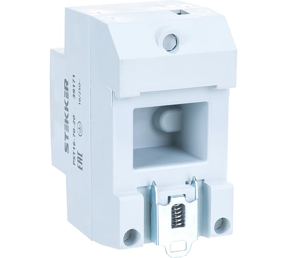 Розетка на DIN-рейку STEKKER 2P+PE 16А, серая ,PST16-70-20 39171