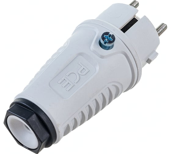 Кабельная вилка PCE 16A 220V 2P+E IP54 корпус серый, маркер черный 0511-gs