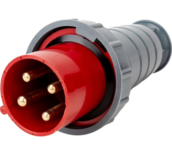 Электрическая кабельная вилка IEK 63А, 3P+E, 380В, IP54, 034, ИЭК PSR02-063-4