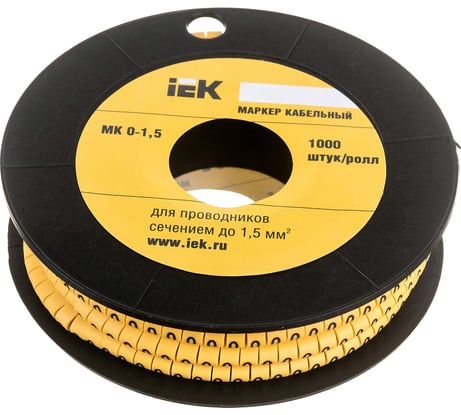 Маркировочное кольцо IEK МК 0-1.5мм, 0, 1000шт/ролл UMK00-0