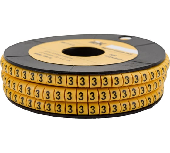 Маркировочное кольцо IEK 2-4мм, 3, МК, 500шт/ролл UMK20-3