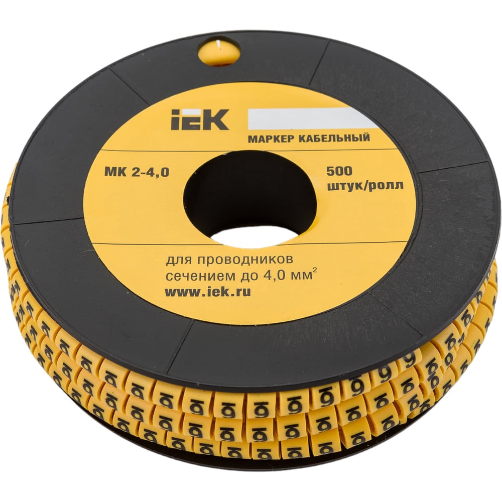 Маркировочное кольцо IEK 2-4мм, 6, МК, 500шт/ролл UMK20-6 - выгодная ...
