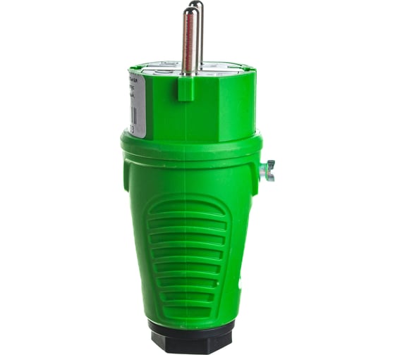 Кабельная вилка PCE 16A 220V 2P+E IP54 корпус зеленый, маркер черный 0511-us