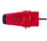 Кабельная вилка PCE 16A 220V 2P+E IP54 корпус красный, маркер черный 0511-rs 3