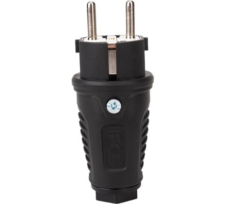 Кабельная вилка PCE 16A 220V 2P+E IP54 корпус черный, маркер черный 0511-ss
