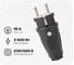 Кабельная вилка PCE 16A 220V 2P+E IP54 корпус черный, маркер черный 0511-ss 1