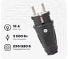 Кабельная вилка PCE 16A 220V 2P+E IP54 корпус черный, маркер черный 0511-ss