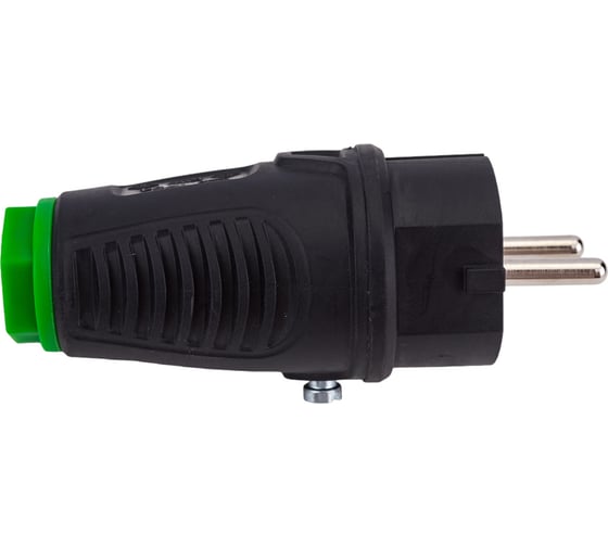 Кабельная вилка PCE 16A 220V 2P+E IP54 корпус черный, маркер зеленый 0511-shu
