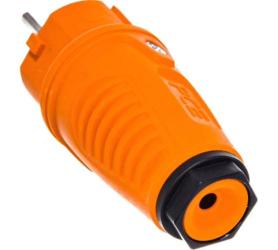 Вилка кабельная PCE 16A 220V 2P+E IP54 корпус оранжевый, маркер черный 0511-os