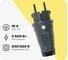 Кабельная вилка PCE 16A 220V 2P+E IP54 корпус темно-серый, маркер черный 0511-as 1