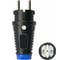 Кабельная вилка PCE 16A 220V 2P+E IP54 корпус черный, маркер синий 0511-sb 2