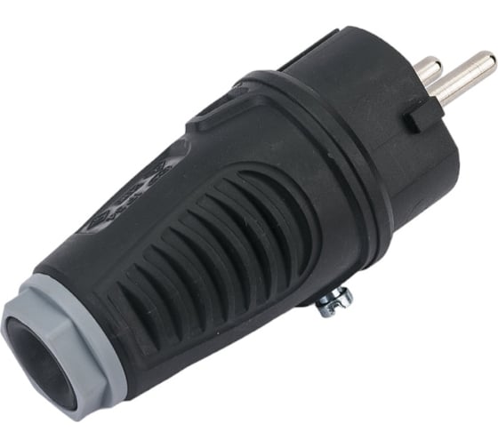 Кабельная вилка PCE 16A 220V 2P+E IP54 корпус черный, маркер серый 0511-sdg