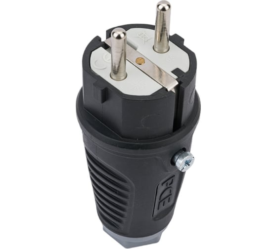 Кабельная вилка PCE 16A 220V 2P+E IP54 корпус черный, маркер серый 0511-sdg